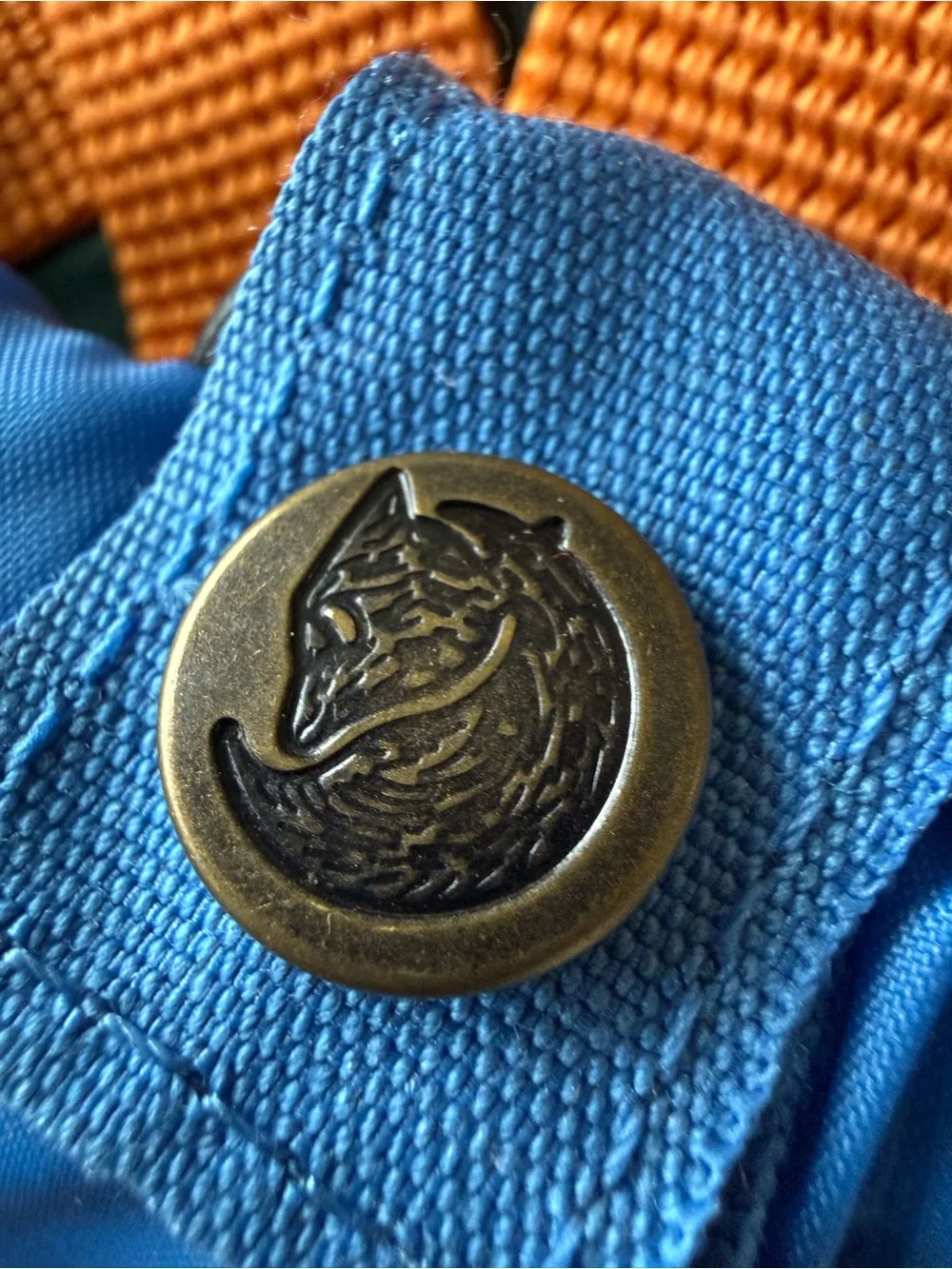 Fjällräven Kånken Mini Kids Backpack in Teal with Orange Accents